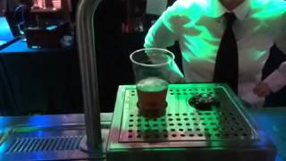 Beer filling through the bottom never gets old!