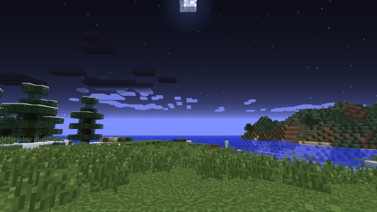 Майнкрафт фон ночь картинки