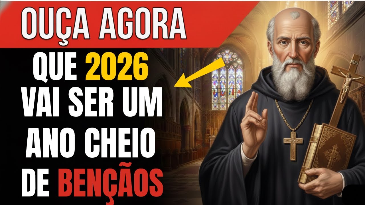 🎆 COMECE 2026 ABENÇOADO! Oração de SÃO BENTO para SAÚDE, FÉ e VITÓRIAS no Ano Novo ✨