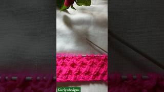 beautiful design with knitting pattern for beginners homemade video #guriyadesigns #knitting#shorts