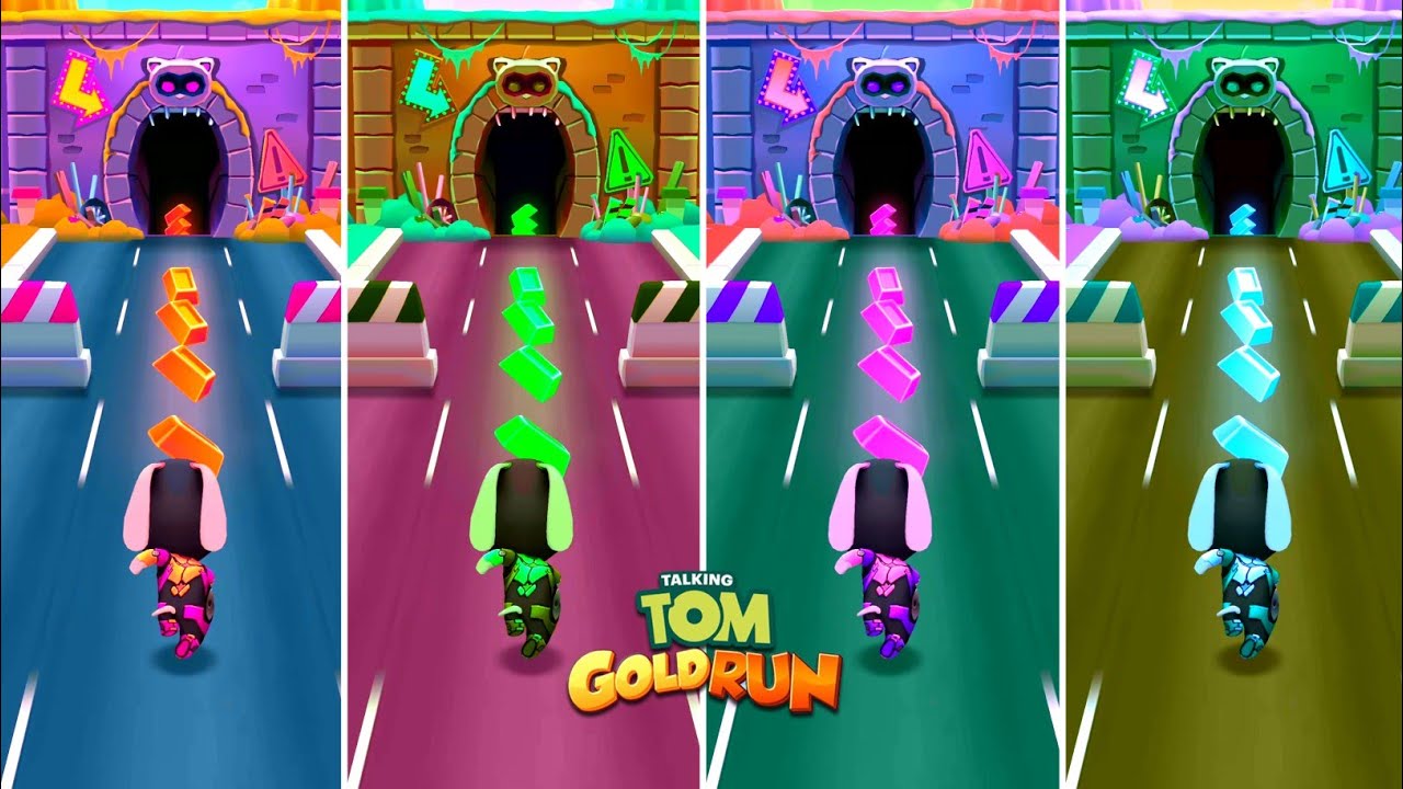 Talking Tom Gold Run IRON BEN Runs in The UNDER TUNNEL Funny Colors