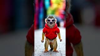 🐵 Monkey Street Dance in Super Outclass Dress 🔥 | Crazy Dance Performance#MonkeyDance #StreetDance