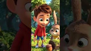 The Missing Acorn Adventure 🐿️🌰 | Friendship Story for Kids #shorts