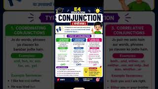Conjunction in English Grammar | Conjunction & Types | Class 10 English #shorts
