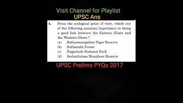 Part 68 : UPSC CSE PYQs 2017 | Environment  #upscpyqs #upscshorts #upsc #upscsimplified