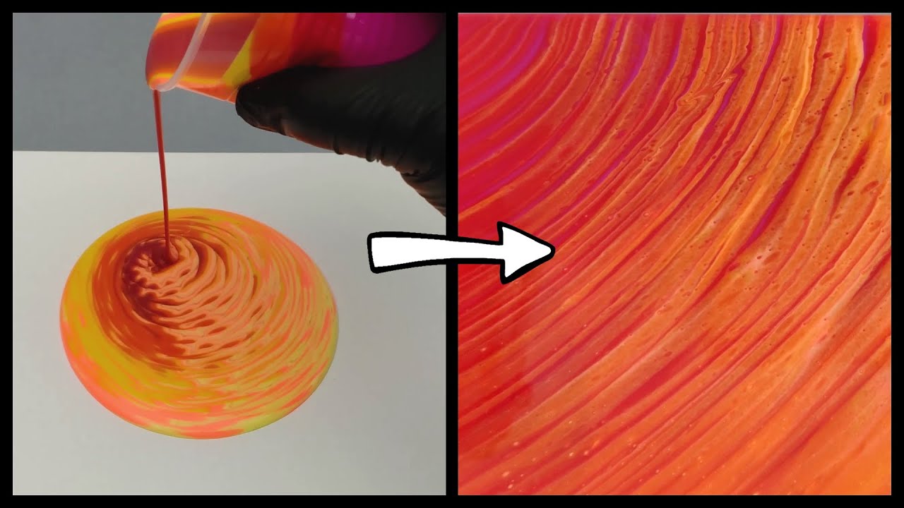 Acrylic Pouring Traveling Ring Pour Abstract Pour Art - YouTube