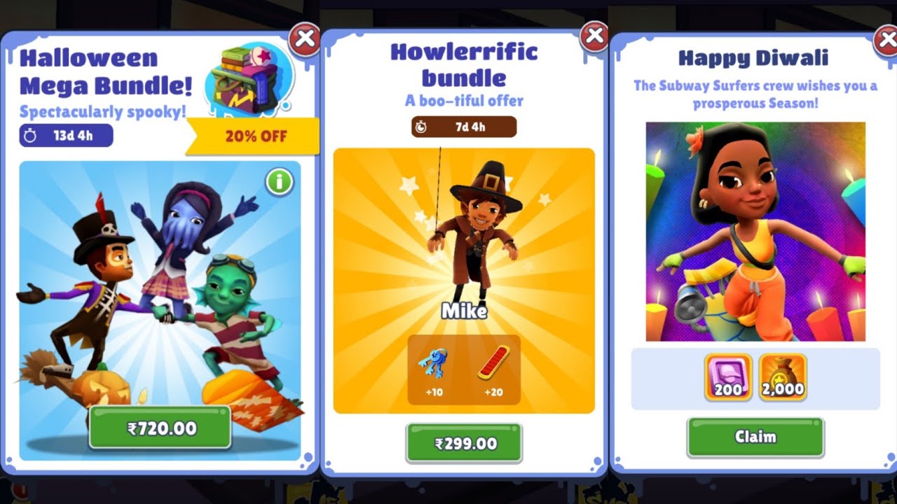 All Upcoming Bundles of Subway Surfers World Tour Mexico Halloween