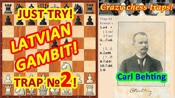 Latvian gambit Chess traps #2 in the opening Video for Beginners