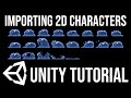 How to import a 2d character sprite sheet and use in a gameobject in unity 2021