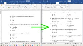 Pemformatan Opsi Pertanyaan Pilihan Ganda yang Efisien di Microsoft Word