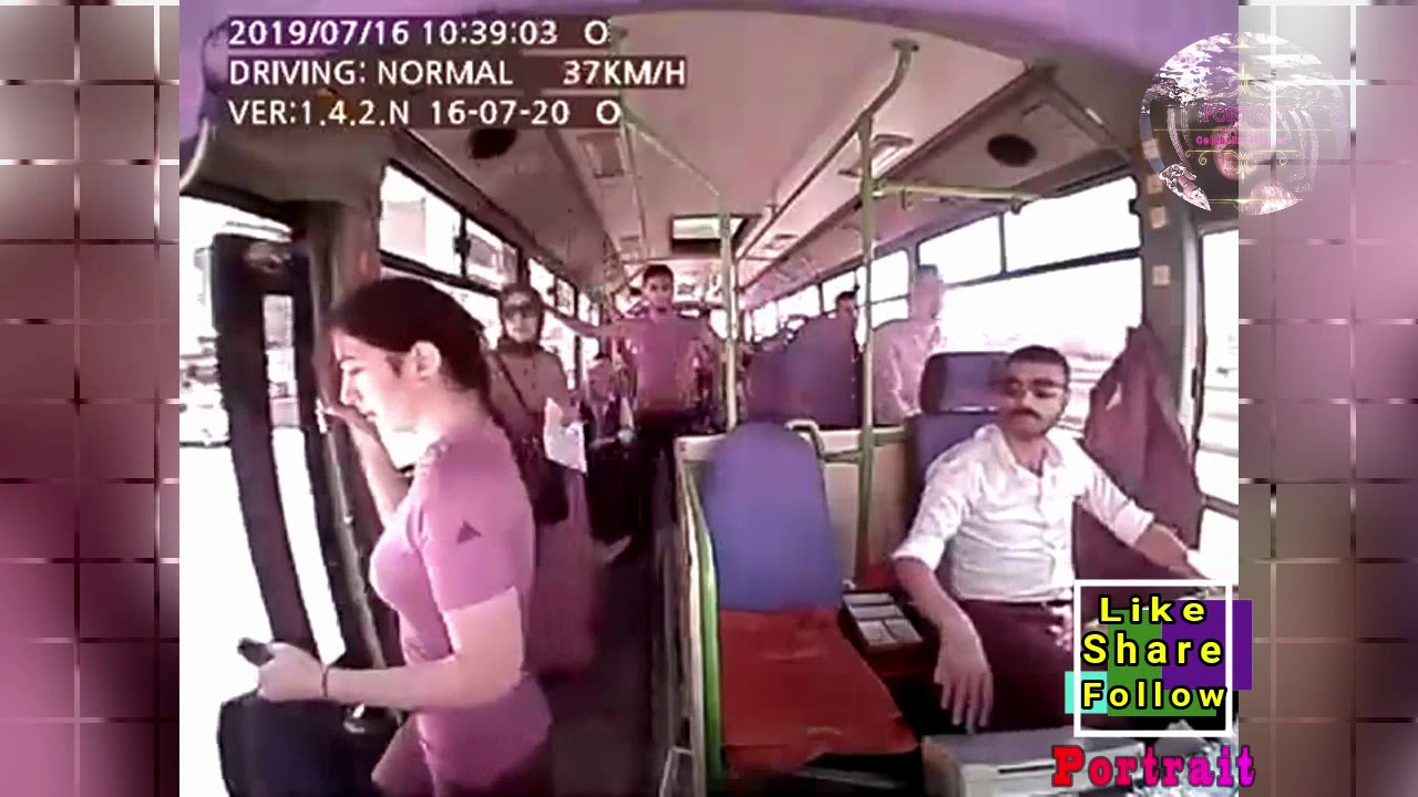 Near Death Girl Falls Out Of The Bus Youtube