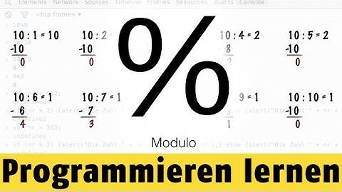 Was ist Modulo? | Programmieren lernen mit JavaScript #11