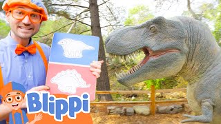 Learning DINOSAURS With Blippi | Blippi | Challenges and Games for Kids