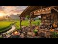 Quiet Rice Terrace Cafe Jazz 🎷 Smooth Instrumental Playlist for Calm and Focus
