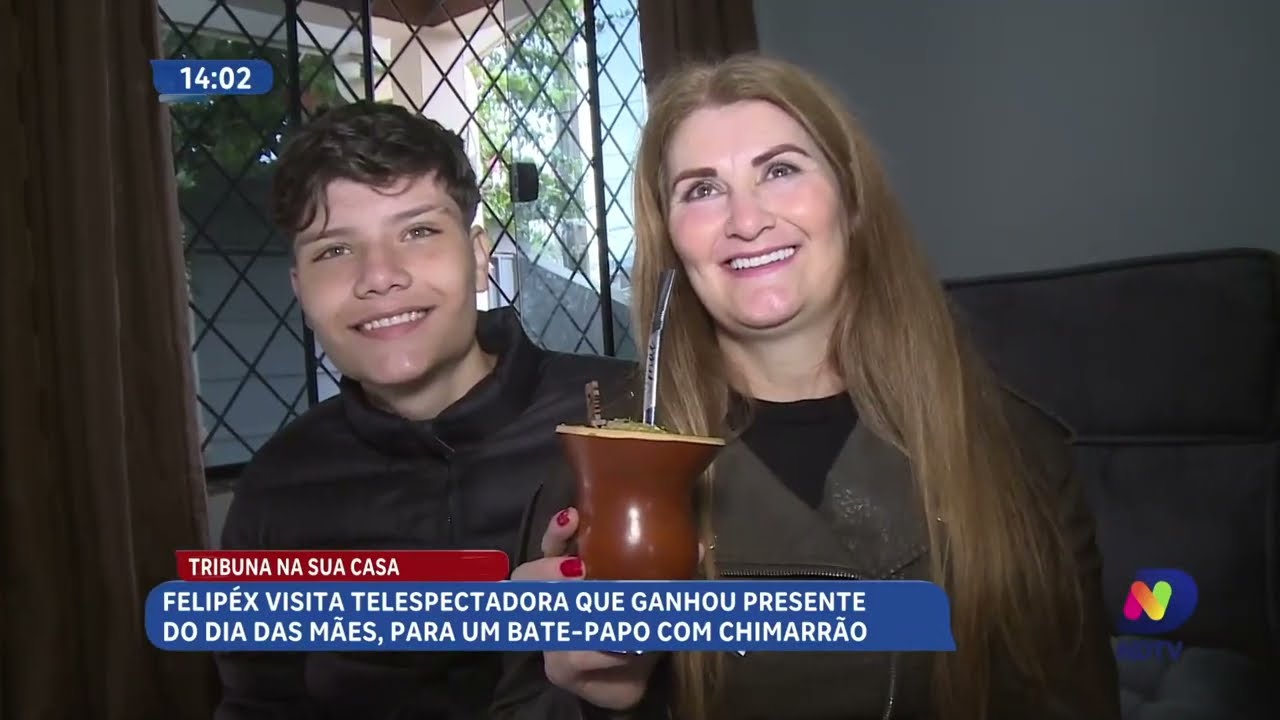 Tribuna na Sua Casa leva presente e chimarrão para telespectadora