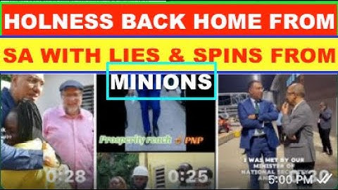 HOLNESS BACK FROM SA WITH LIES & SPINS FROM HIM AND MINIONS ,WHILE HURRICANE VICTIMS GETTING WORSE