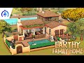 EARTHY TONES FAMILY HOME 🌱 | The Sims 4 Speed Build