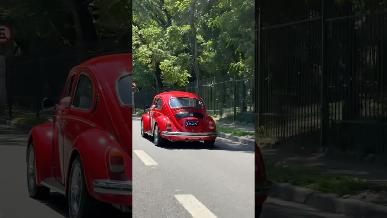 Этот ярко-красный Volkswagen Beetle 1600 S блестит и привлекает к себе много внимания на дороге 😍