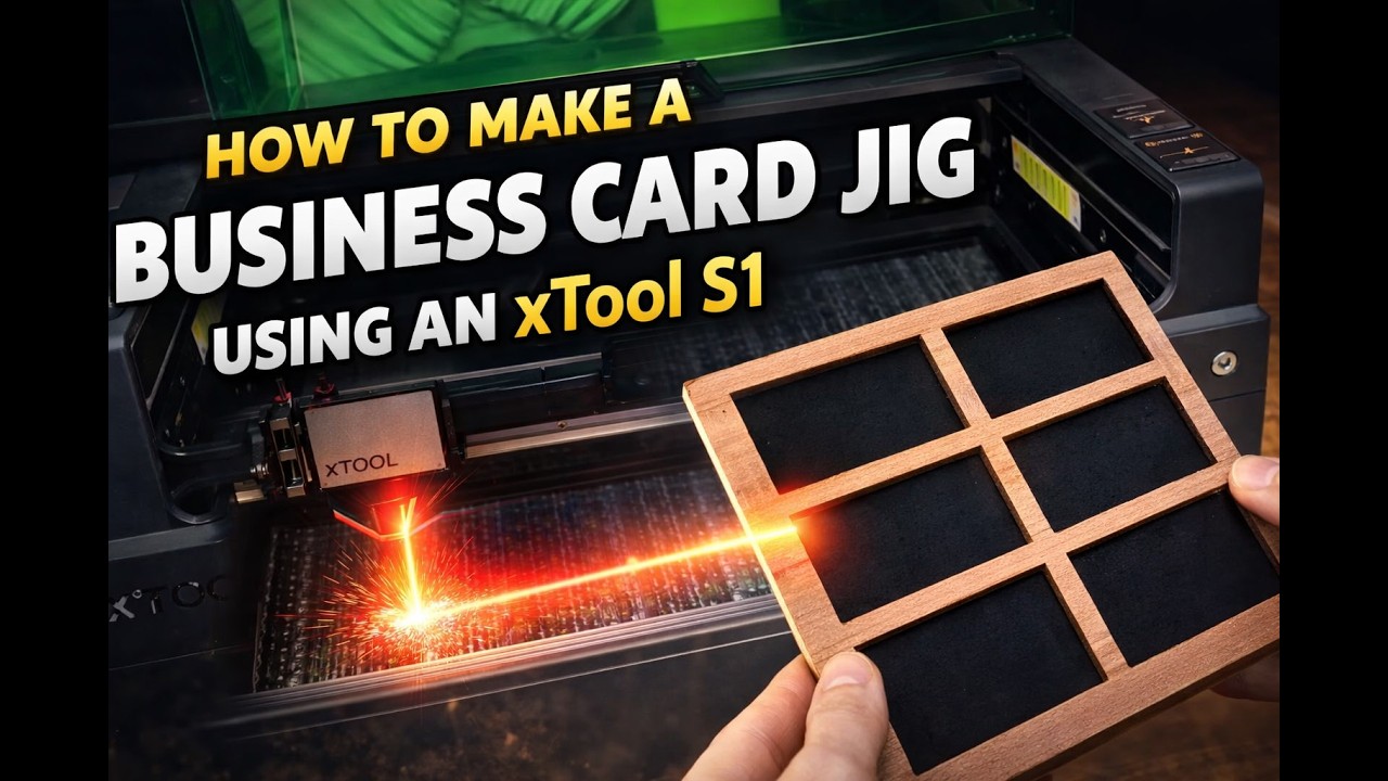 xTool S1 Business Card Jig Tutorial | Batch Engrave Metal Cards Easily