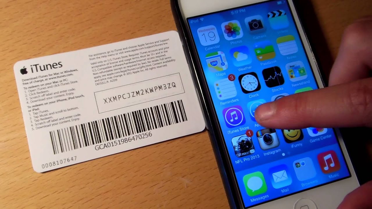 iOS 7 iTunes gift card scanner - YouTube