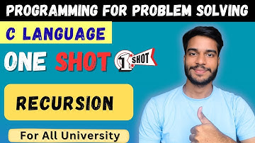Recursion | One Shot | C Language | KKS Computer Science – All Universities | B.Tech/BCA/Diploma CS