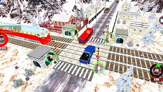 Car cross the railway line || Crazy train || 3D Android Game || Offline game | Kashmiri train || screenshot 3