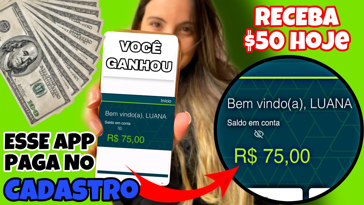 APP PAGA $50 NO CADASTRO VIA PIX [INSTALOU GANHOU] + PROVA DE PAGAMENTO