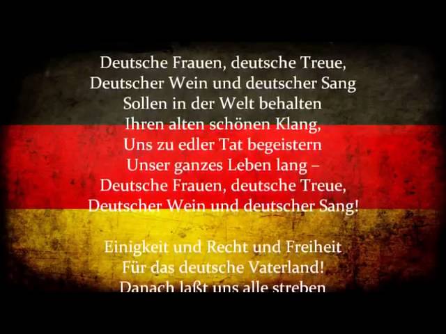 Die Deutsch Nationalhymne - alle strophen 