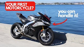 Starting on a 1000cc bike (Aprilia RSV4) good or bad idea?