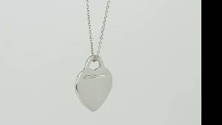 Genuine Tiffany & Co. Small “Return To Tiffany” Heart Tag Necklace Sterling - 31010