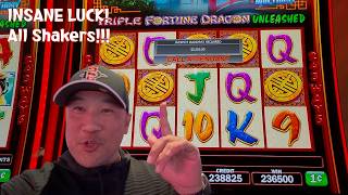 3 SHAKER BONUSES IN 30 MINUTES! 🐉Triple Fortune Dragon at Muckleshoot Casino | Insane Luck!