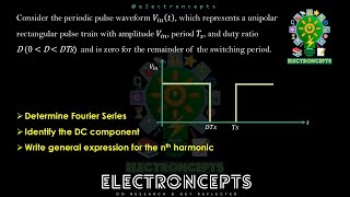 Fourier Series of Rectangular Wave | Fourier analysis of rectangular pulse train |ELECTRONCEPTS|
