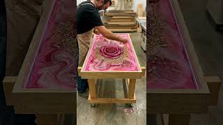 Made a GLOWING 3D Rose Epoxy Table! 🌹 (Satisfying Pour)