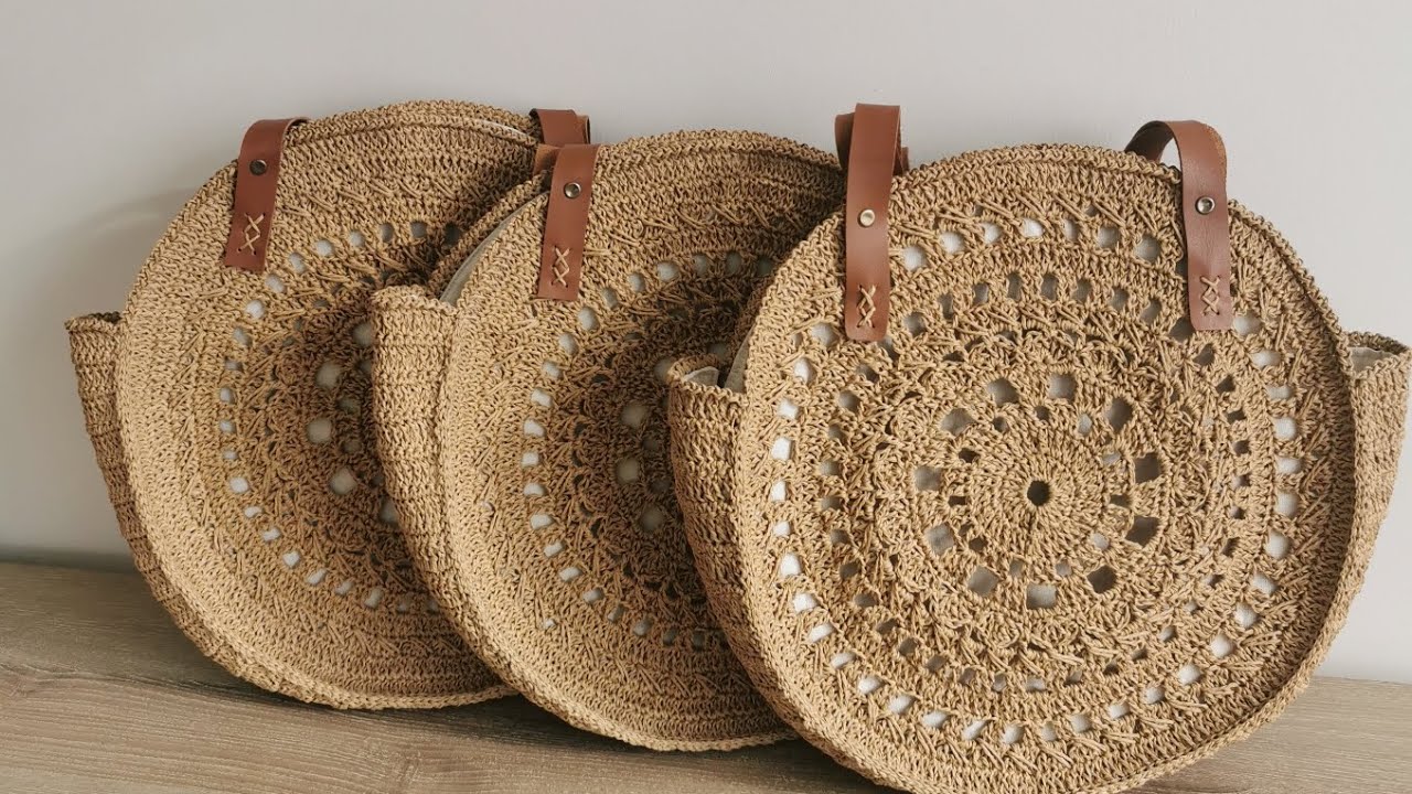 Aryalara Tasarım İmzalı Kağıt İpten Yuvarlak (Daire) Çanta Yapımı Part 1 #hasırçanta #kağıtipçanta