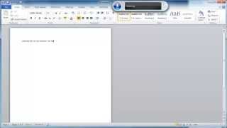 Speech Recognition: Demonstration in Windows 7 OS