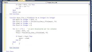 VISUAL BASIC Ejercicio 7 - Practico # 1 Matriz