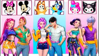 Huntrix & Saja Boys: Couples Cartoon Fashion Dress Up! | Ava Art
