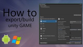 How to export unity game for mobile and pc in Hindi #how to export project @programmingbird