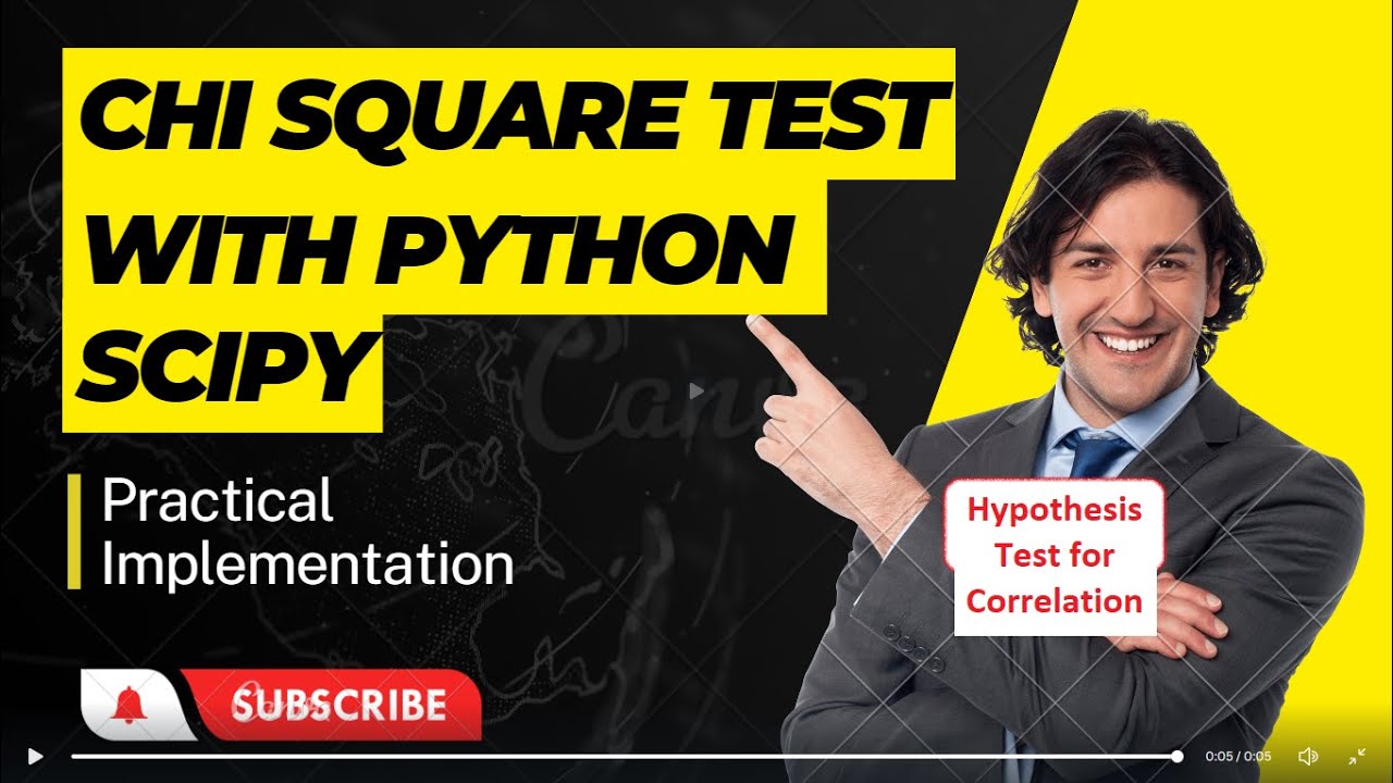 Chi square test with python - YouTube