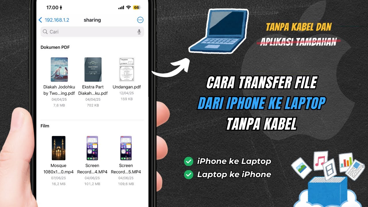 Cara Kirim File dari iPhone ke Laptop atau Sebaliknya Tanpa Aplikasi Tambahan | Transfer File iPhone