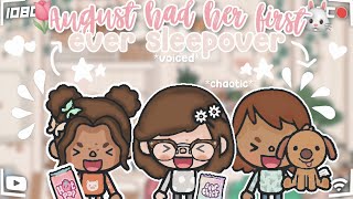 august has her first ever sleepovercollab/w @its_preppy_lele22 voiced toca boca roleplay