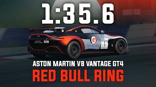 Red Bull Ring 1:35.6 - Aston Martin V8 Vantage GT4 - GO Setups | ACC 1.10.1 Acc Aston Martin Gt4 Setup