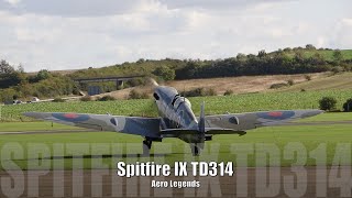 Spitfire IX TD314 solo and flypasts with a C-47 Dakota - Aero Legends