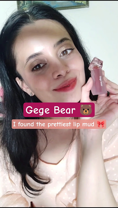 Gege Bear : I found the prettiest lip mud !! 🎀💖 #gegebear #makeup #liptint #cutemakeup #trending