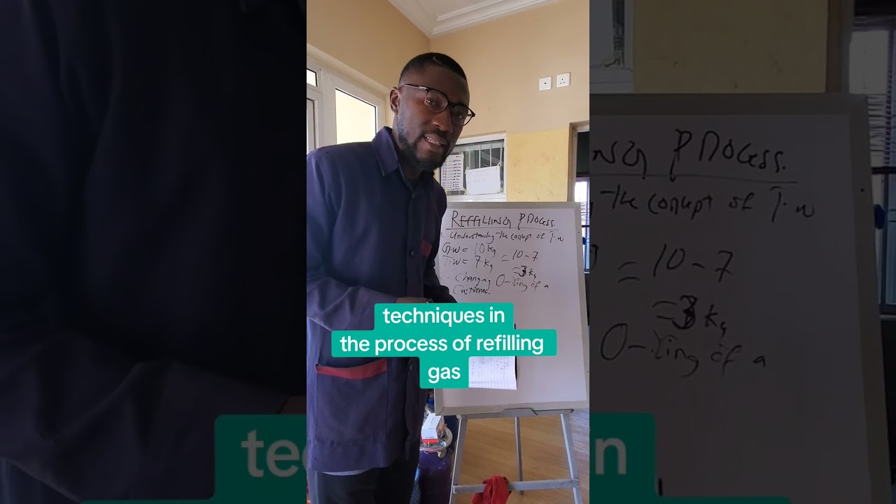 Gas techniques in the process of refilling