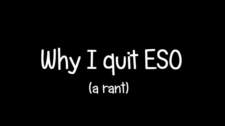Why I quit the Elder Scrolls Online