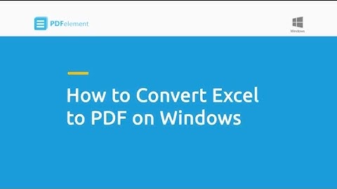 How to Convert Excel to PDF on Windows