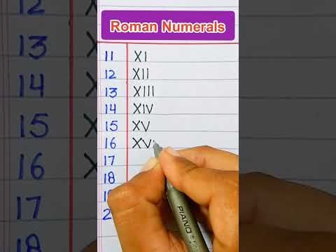 Roman Numerals From 11 To 20 Roman Numbers Roman Sankhya 