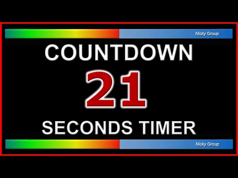 ⏰ 21 Seconds Timer - Countdown Full HD 1080p - Background Relaxing Music