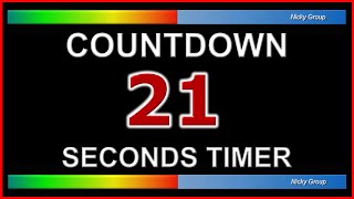 ⏰ 21 Seconds Timer - Countdown Full HD 1080p - Background Relaxing Music Profile